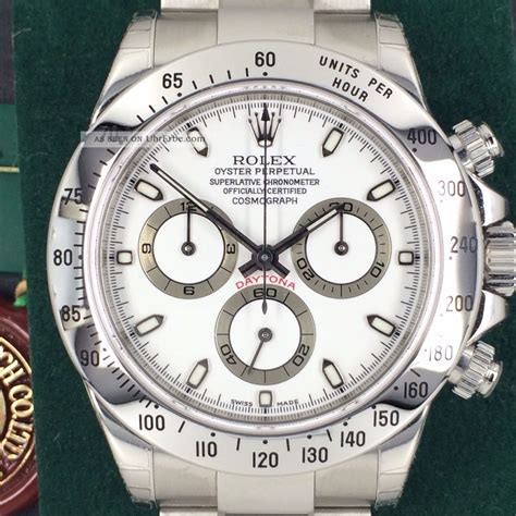 rolex daytona stahl weiß